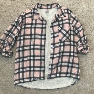 🔴Sherpa/Fleece Flannel Button Down